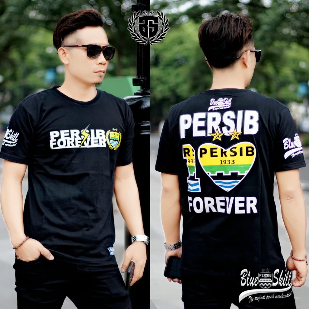 Kaos persib pendek / kaos persib forever / kaos persib i love forever / kaos persib untuk pria dan wanita / kaos originalblueskill