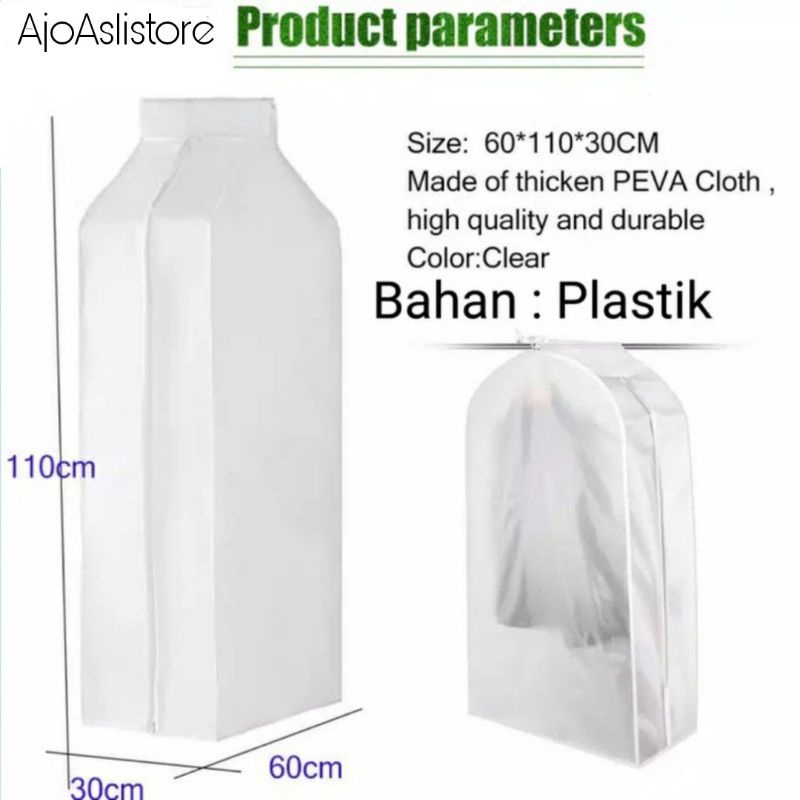 Cover Pelindung Baju Pakaian Anti Debu Penutup Pakaian Baju Jas