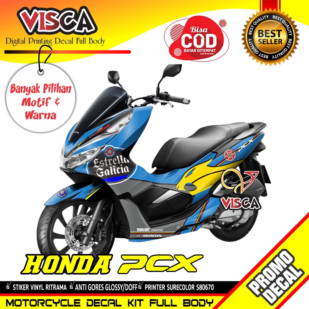 Decal Pcx Full Body Stiker Pcx Full Body Dekal Pcx Full Body Decal Pcx 150 Estrella Galicia
