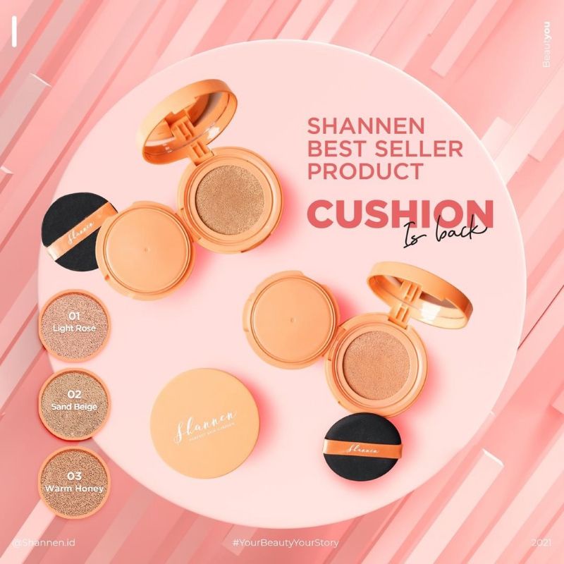 Promo COD Gratis Cushion Bedak Glowing Shannen No 01,02,03 Original Penyamaran Bekas Noda Bedak Cushion Anti Air / Bedak Cushion Waterproof / Cushion Bedak 2 in 1 / Cushion Bedak Buat Remaja / Cushion / Cushion Foundation Matte / Bedak Anti Air