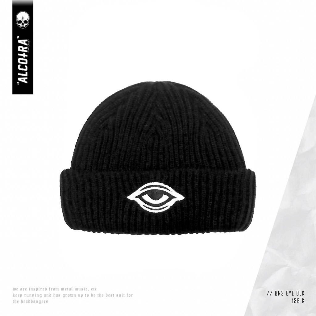 BEANIE EYE BLK // BEANIE BORDIR EYE BLACK