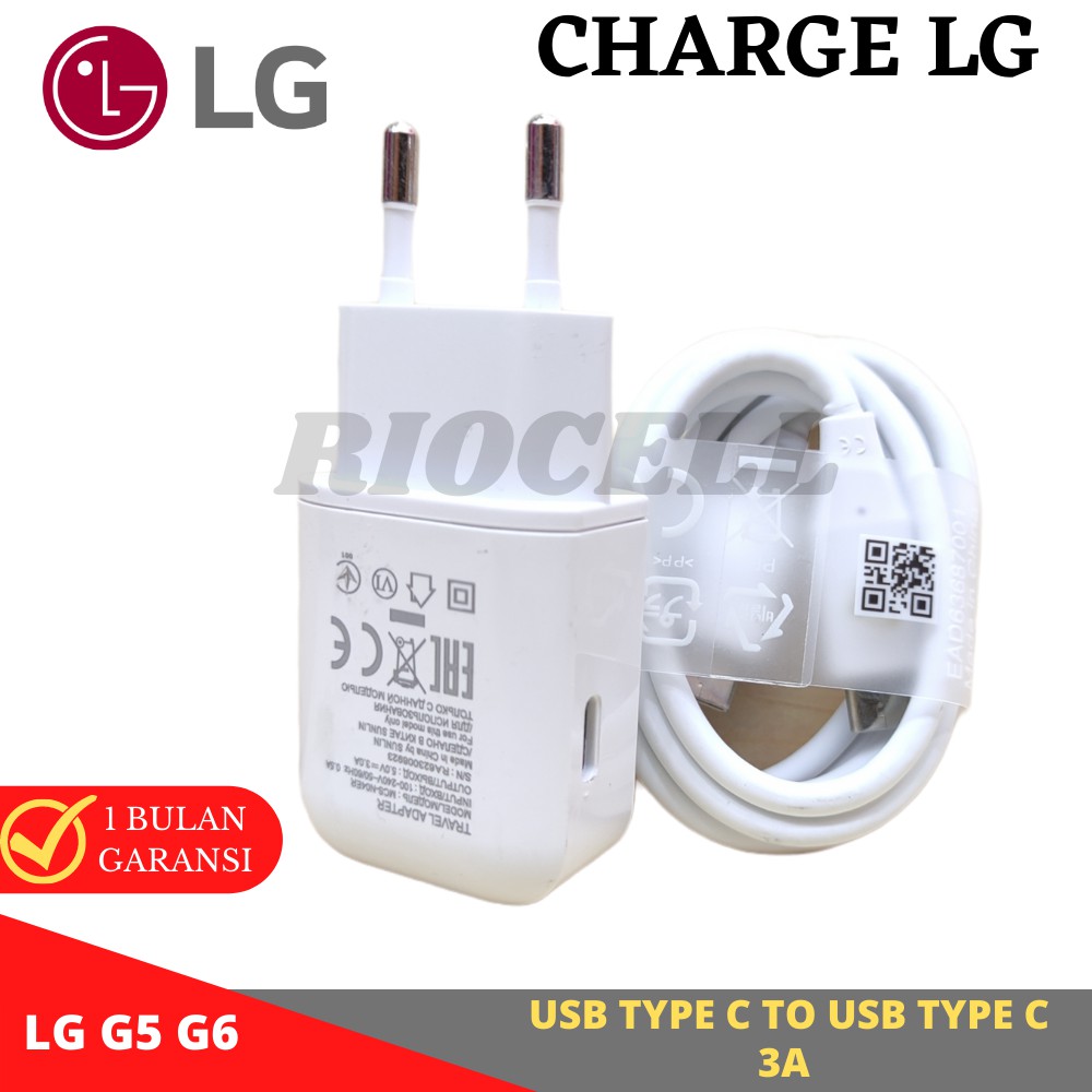 Charger LG USB Type C to Type C 3A.5V - LG G5 LG G6 ORIGINAL NEW 100%