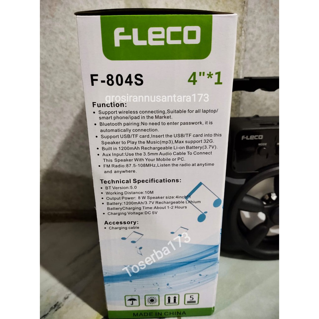 FLECO SPEAKER DIGITAL BLUETOOTH KARAOKE FREE MIC F955C