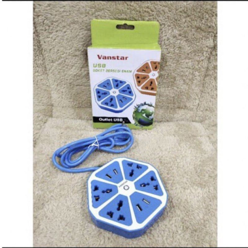 HEXAGON SOCKET / STOP KONTAK USB / SOCKET CHARGER HEXAGON / USB SOKET LISTRIK 4 USB