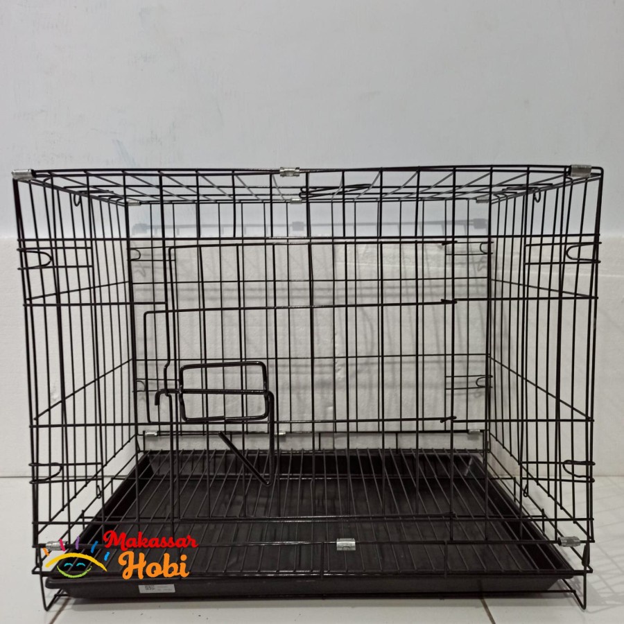 Kandang Besi Lipat 500A Pet Cage Hewan Kucing Anjing Hamster Dog 50cm