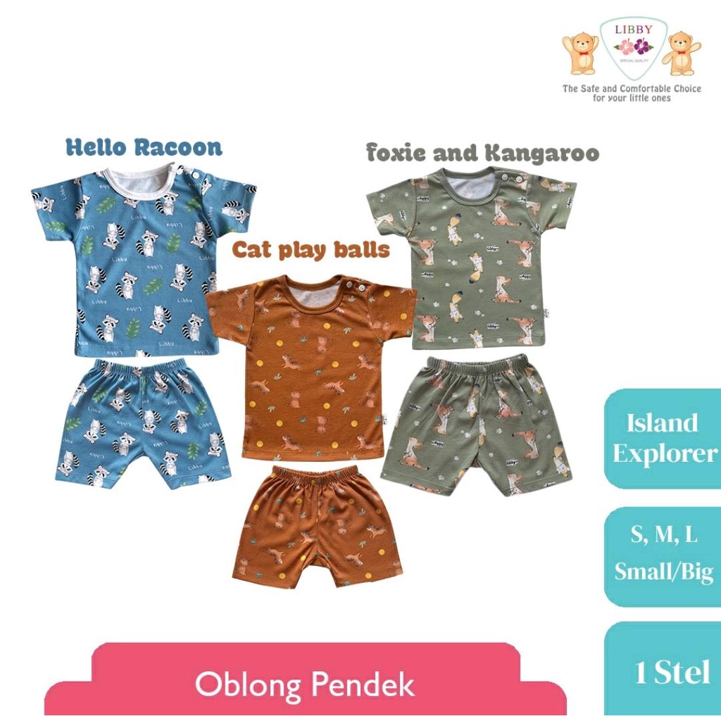 LIBBY SETELAN BAYI MOTIF ISLAND EXPLORER / BAJU BAYI / LIBBY