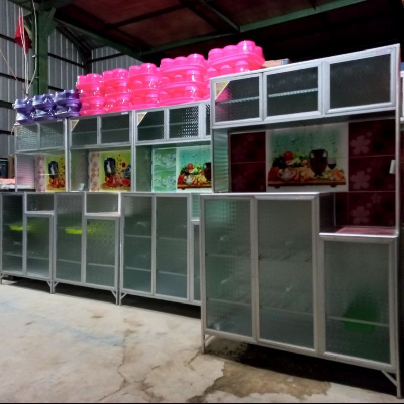 Rak piring aluminium keramik kaca /rak piring 2 pintu/rak piring 3pintu/happymebel01/rakrakan piring