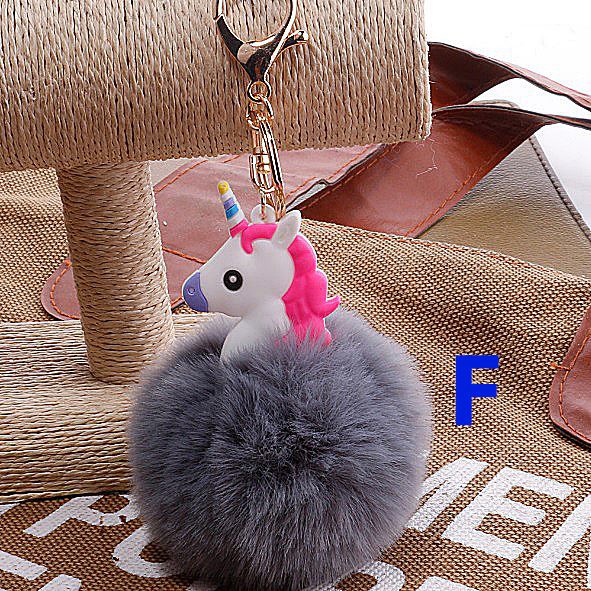 Gantungan Kunci / Accesories Tas PomPom Unicorn