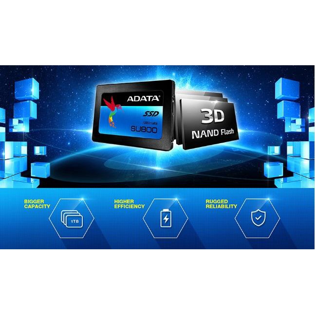 SSD ADATA SU800 256GB/512GB/1TB 3D-NAND 2.5 Inch SATA III High Speed up to 560MB/s Read