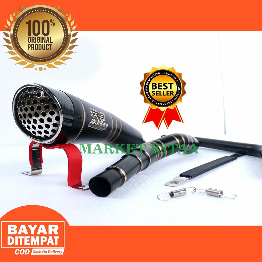 KNALPOT RACING R9 ORIGINAL/ KNALPOT RACING NMAX , AEROX MATIC SPORT BEBEK DLL / KNALPOT TERLARIS