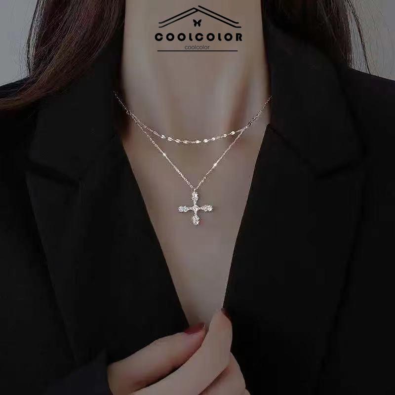 COD ❤️Kalung Titanium Pria Wanita Anti Karat Dan Tidak Luntur Kalung Liontin Bentuk Segitiga Geometris Kalung Baja Gaya Hip Hop Unisex Fashion Murah Hadiah Ulang Tahun COD