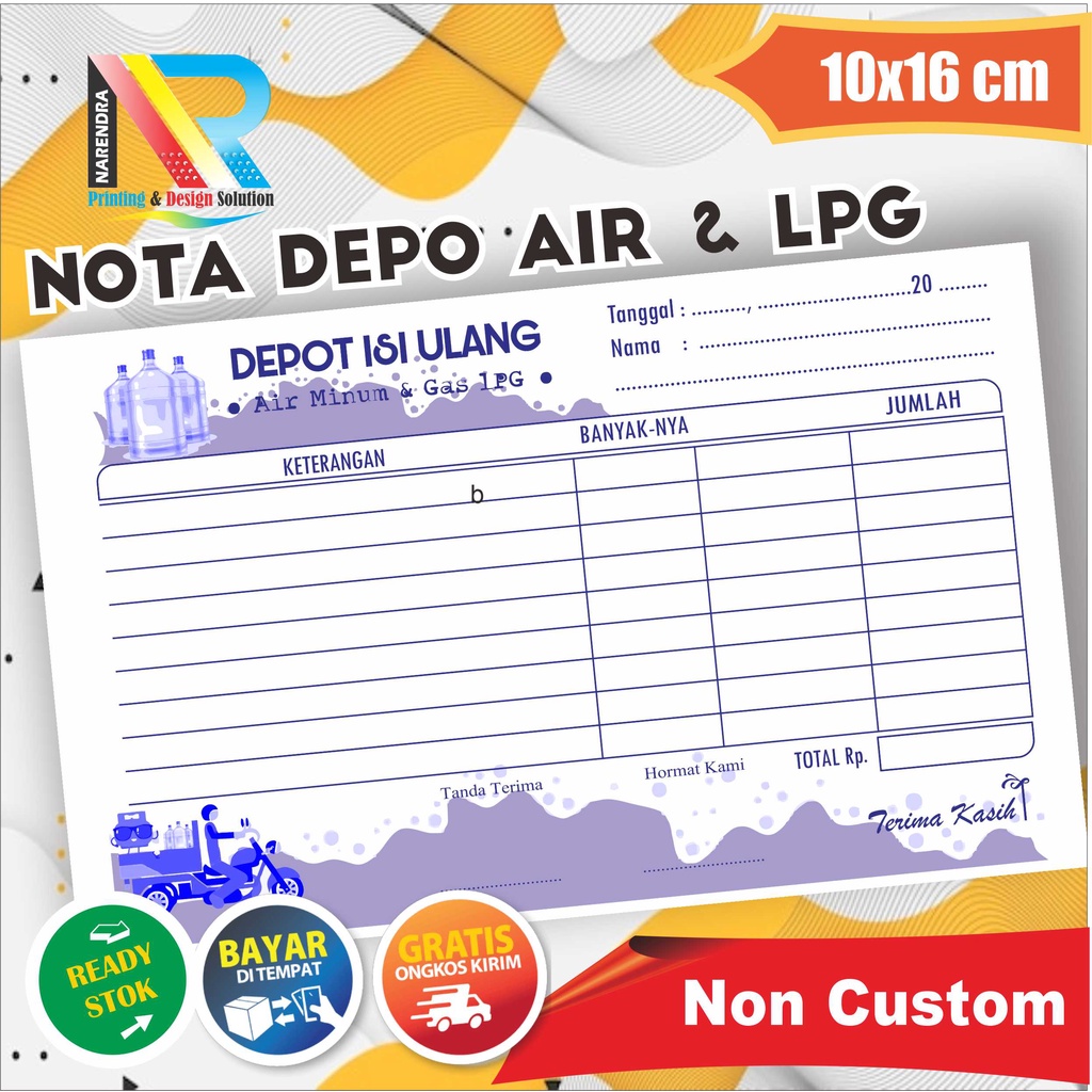 

Nota Depot Air Minum & LPG | Nota Isi Ulang | Nota Galon & Gas | Siap Pakai | Diskon!