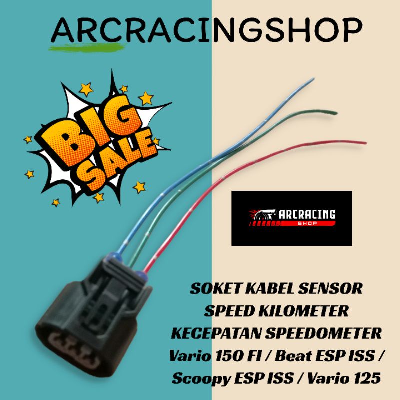 SOKET KABEL SENSOR SPEED KILOMETER KECEPATAN SPEEDOMETER VARIO 150 FI BEAT ESP ISS SCOOPY ESP ISS VA