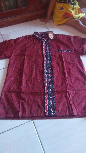 Baju Batik Couple Modern Monalisa Genes Merah Biru Tosca Ungu Orange M, L, Xl, Asli Pekalongan