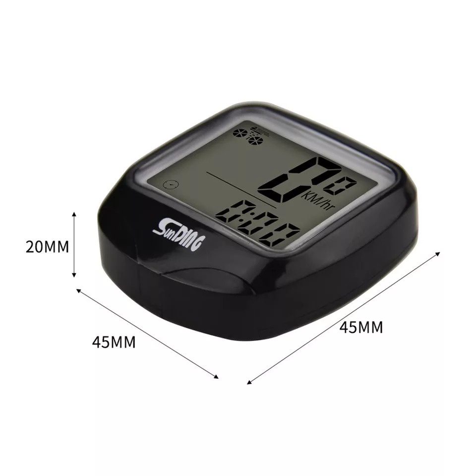 Speedometer Sepeda Wireless Kabel Odometer Watch LED Digital SD-568AE