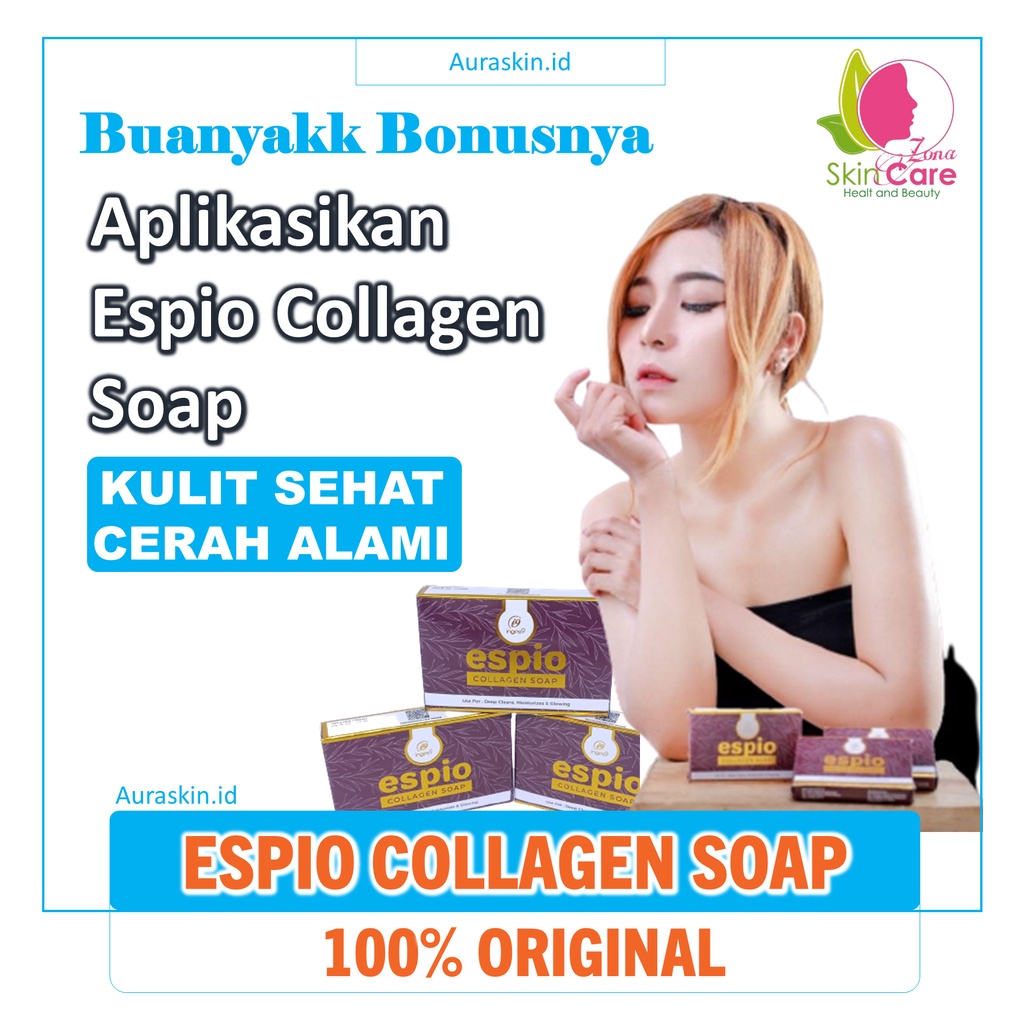 SABUN ESPIO COLLAGEN SOAP 100% ORIGINAL / SABUN ESPIO COLLAGEN WHITENING MEMUTIHKAN SELURUH BADAN SE
