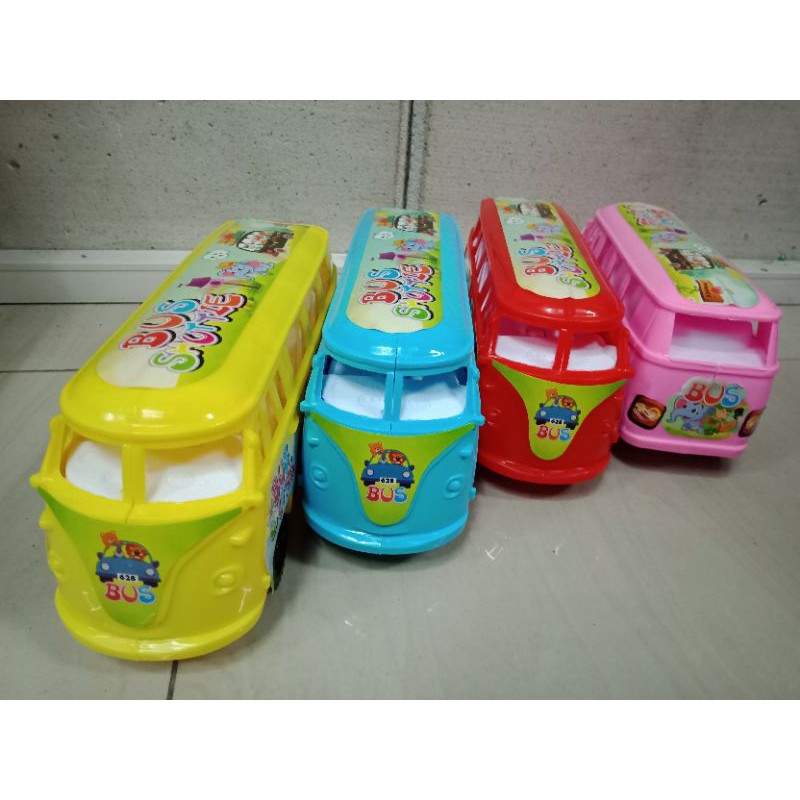 LT 109 - MURAH!! Mainan anak school bus I bis warna warni  ditarik meluncur LT109