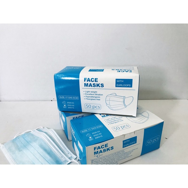 FACE MASK 3 PLY ISI 50 PCS