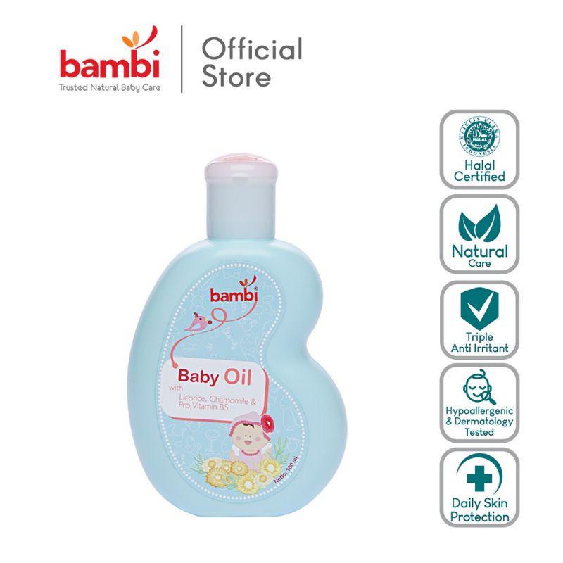 Bambi Baby Oil with Licorice, Chamomile &amp; Pro Vit B5 - 100ML