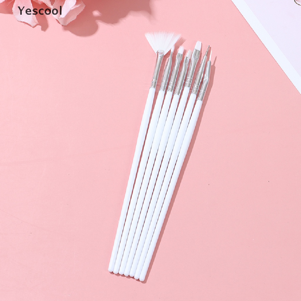 Yescool 15pcsset Kuas Lukis Kutek Gel UV Untuk Nail Artmanicuresalon DIY