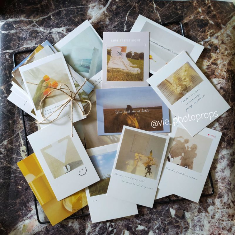 FLAT LAY CARDS D ( 1 SET ISI 6 PCS ) / Props Foto / properti fotografi/ hiasan dinding