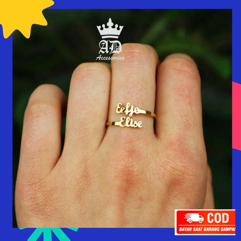 Cincin Nama Titanium Cincin Titanium Wanita