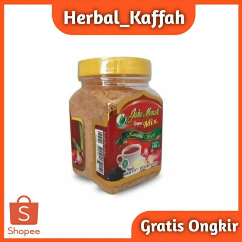 Jahe Merah bubuk 250 gr Super Mix Kencono Sari Asli 100% Original