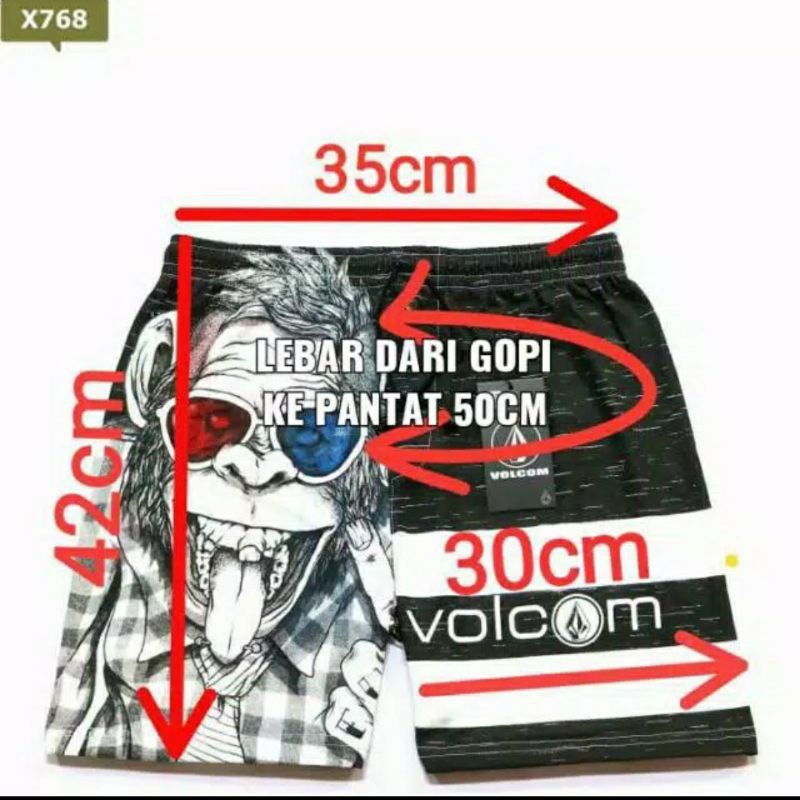 Celana Boxer Surfing Pria Dan Wanita Motif Karakter