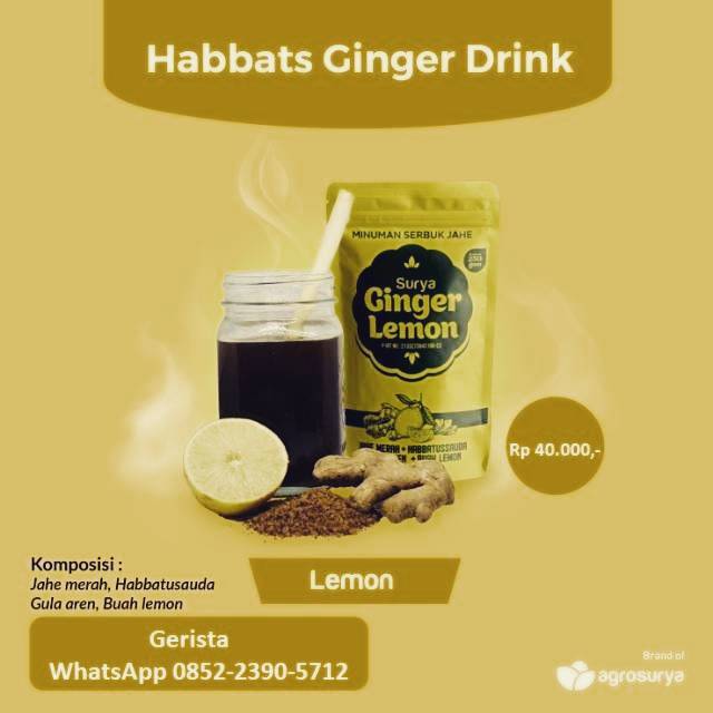 

Jahe merah lemon 250gr