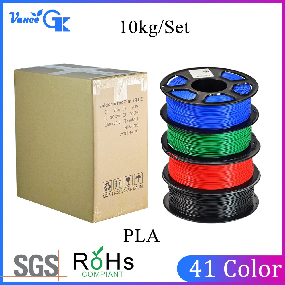 

Termurah 10Pcs 1KG 2.2LB 1.75mm PLA 3D Printer Filament For 3D Printer Drawing Print Pen MakerBot