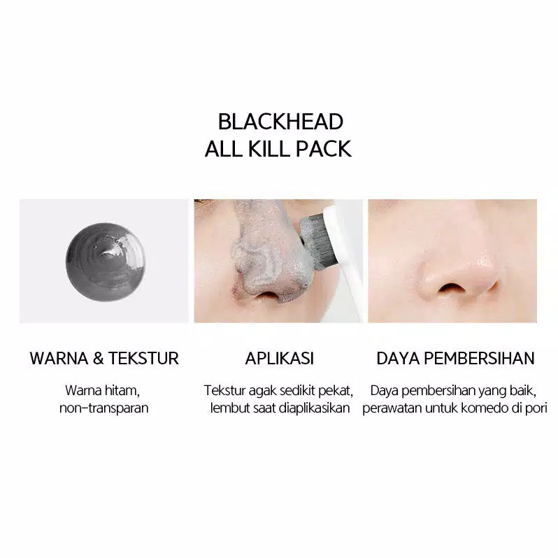 nacific blackhead all kill pack Original pembersih komedo share jar/full