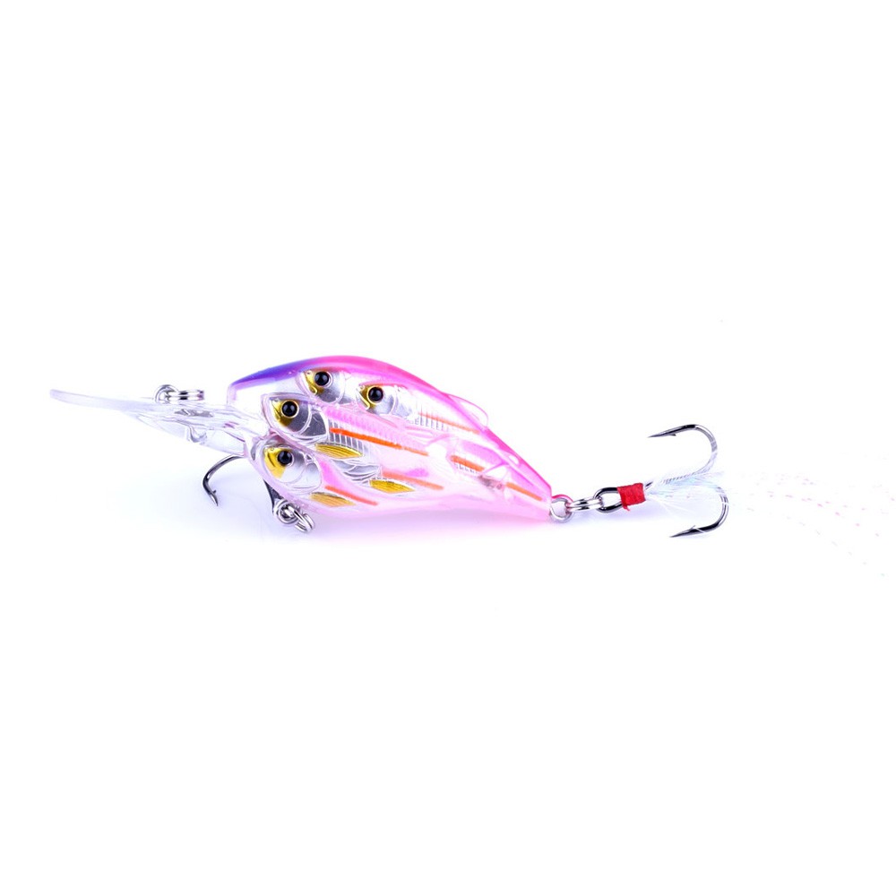 HENGJIA 9pcs 7.5CM/9G Umpan Pancing Groupfish Lifelike Minnow Crankbait Fishing Lure Wobbler Ikan