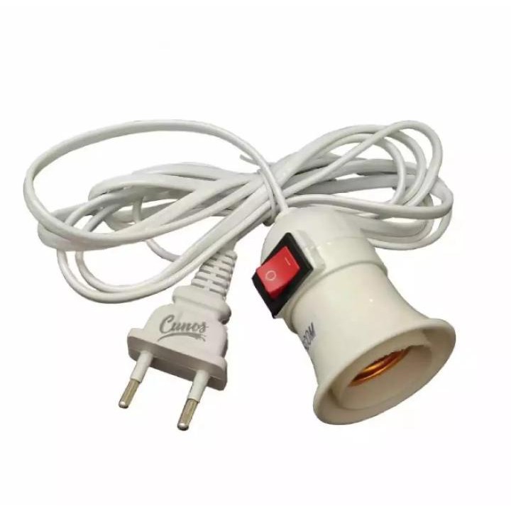 Fitting bola lampu kabel gantung + saklar