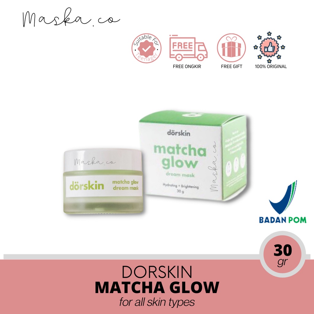 READY STOCK! DORSKIN Matcha Glow Dream Mask