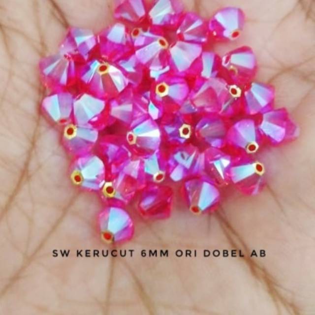 SWAROVSKI BICONE kerucut 6mm ORIGINAL AUSTRIA lusinan