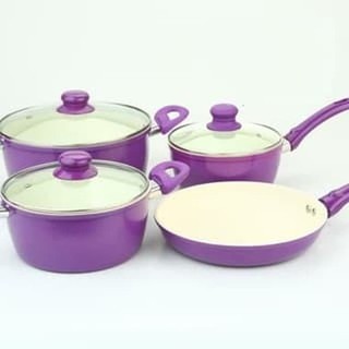 PANCI SET  CERAMIC 7 Piece Dessini Itali keramik  set  pan 