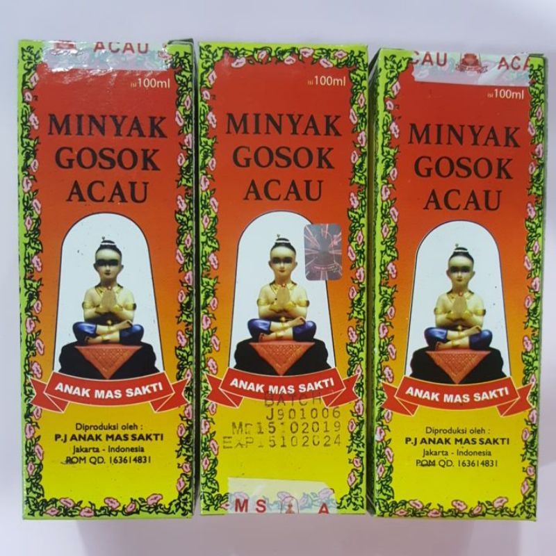 MINYAK OBAT GOSOK ACAU /Minyak Gosok Anak Mas Sakti/Minyak ACAU @100ml