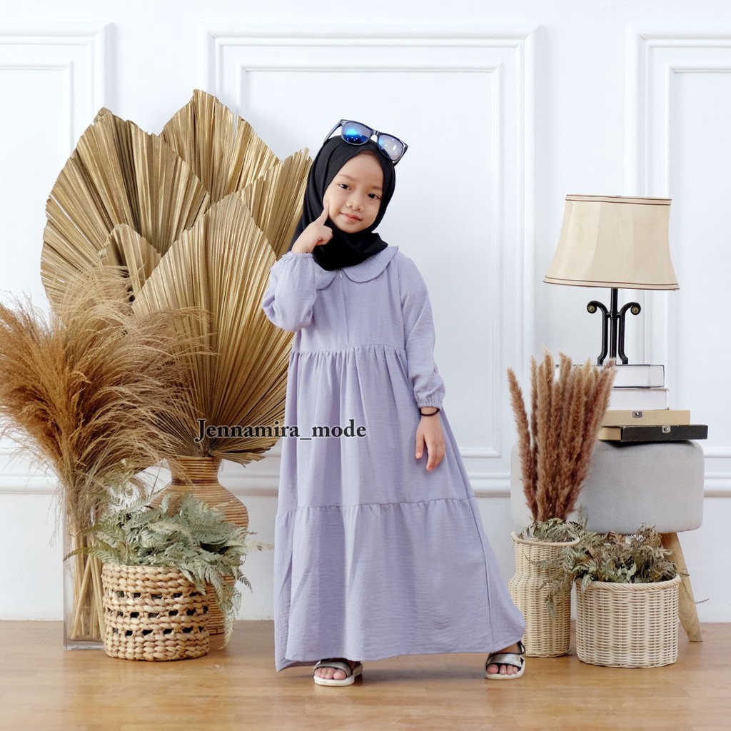 GAMIS ANAK 2-6TH/midi anak crinkle airflow/Jennamira_mode