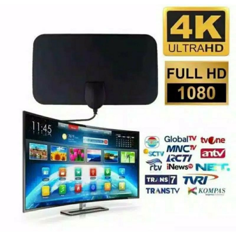 ANTENA TV DIGITAL DVBT2 4K HIGH GAIN 25DB UNTUK MENIKMATI SIARAN TV DIGITAL