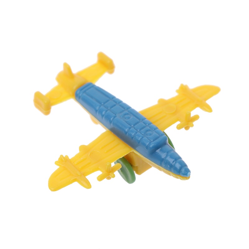 Mary 10pcs Mini Plastik Bomber Plane Pesawat Tempur Model Mainan Militer Hadiah Anak