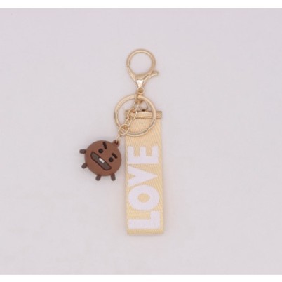 Gantungan Kunci BT21 Love Gold Aksessoris Tas BTS  Kpop Keychain Import MH.ID