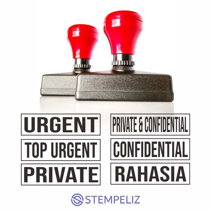 

Stempel Rahasia, Urgent, Top Urgent, Private, Confidental, dll