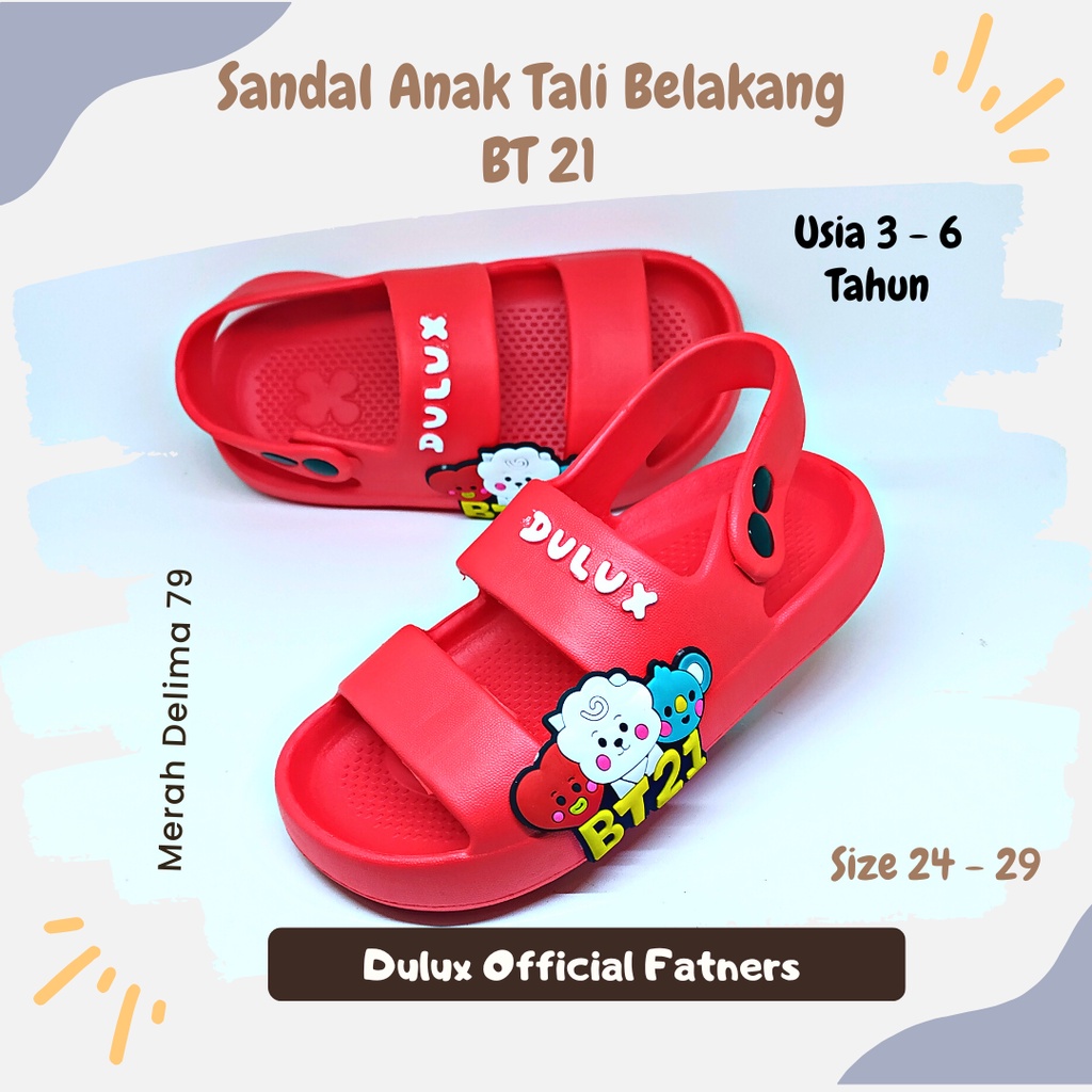 MD 79 - Sendal Anak Perempuan 3 5 Tahun BT21 Terbaru 2022 Ready Stok