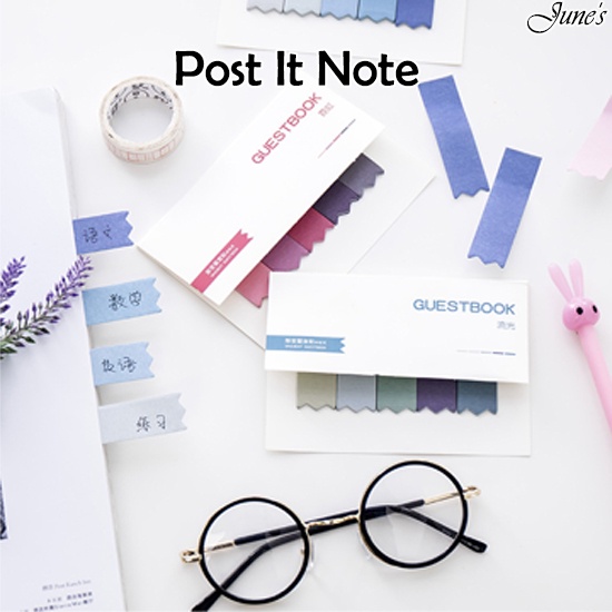 

100 Lembar Paper Sticky Notes Solid Color Pembatas Buku Catatan Kantor Sekolah