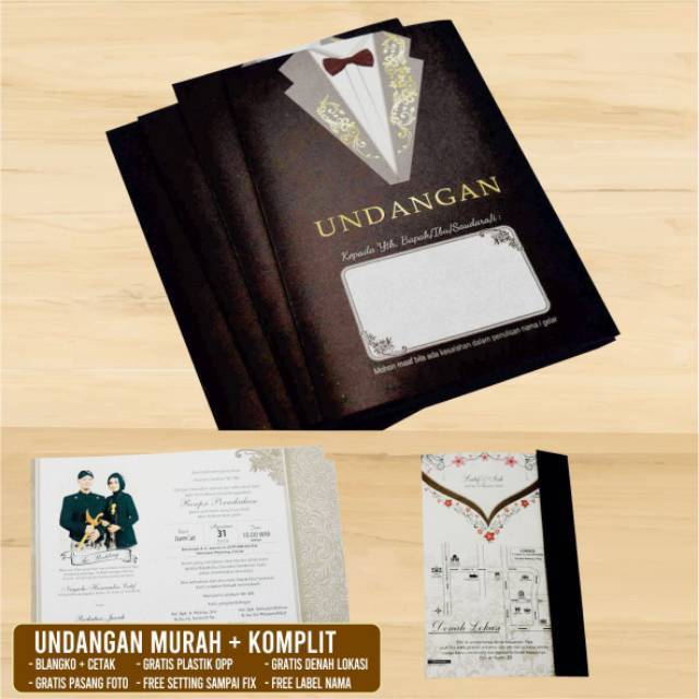 Undangan Pernikahan Model Jas Paling Diminati