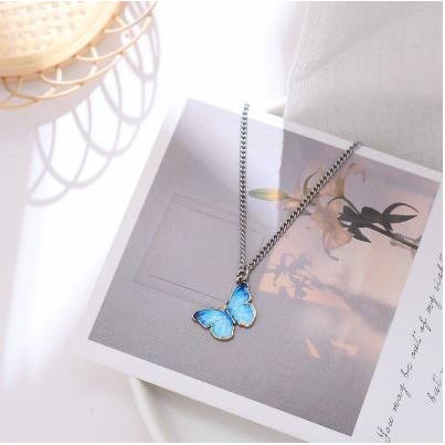 Kalung Kupu Kupu/Kalung wanita/Kalung Perempuan/Kalung Korea/kalung nevertheless/kalung songkang
