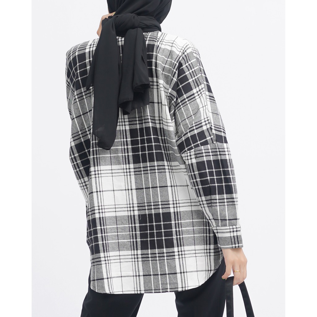 KEMEJA BOYFRIEND KOREA OVERSIZE OMBRE FLANEL PREMIUM SHIRT B341-Motif 27