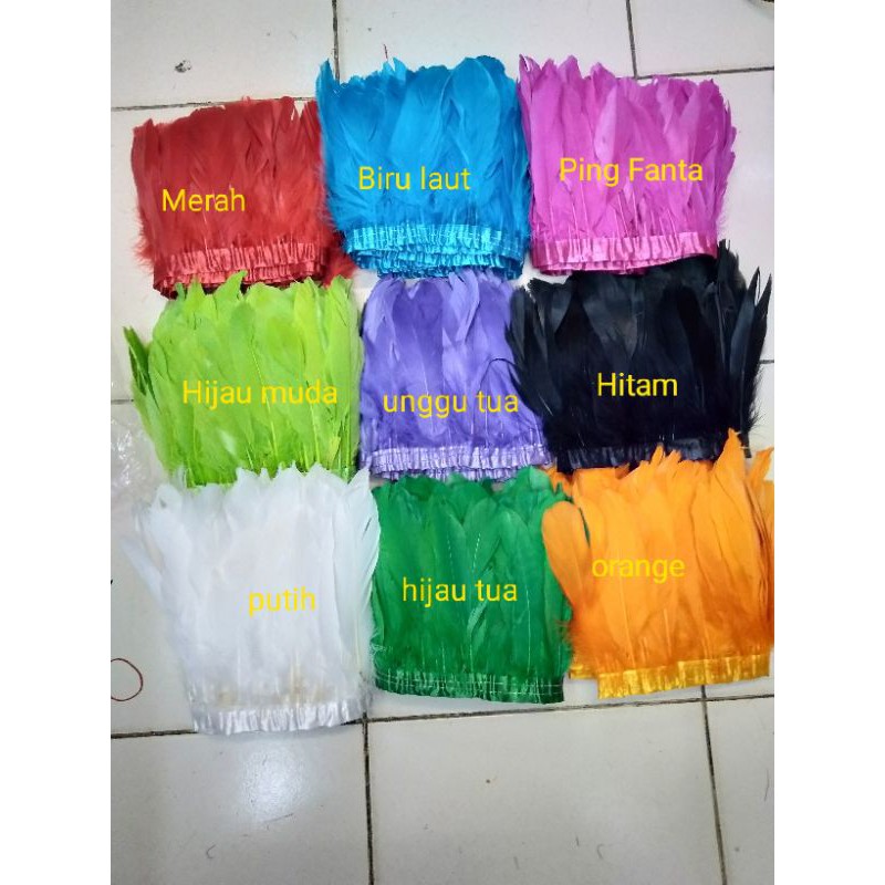 Bulu Ayam Renda 2M-Bulu Dekor-Bulu Bahan Dasar