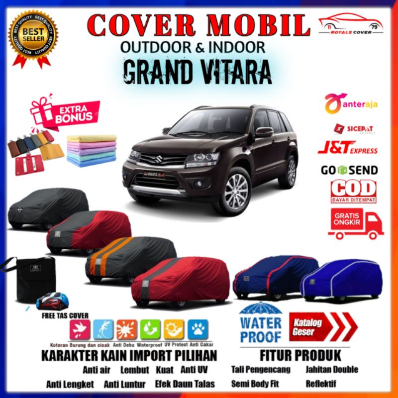 Body Cover Mobil Grand Vitara, Sarung Mobil Suzuki Grand Vitara 2012, 2013, 2014, 2015, 2016, 2017