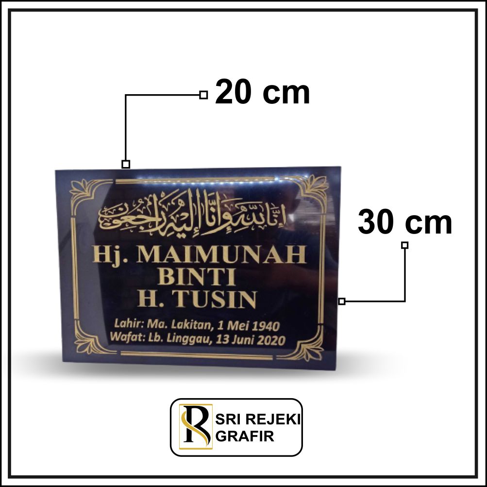 Batu nisan granit lempengan 20x30